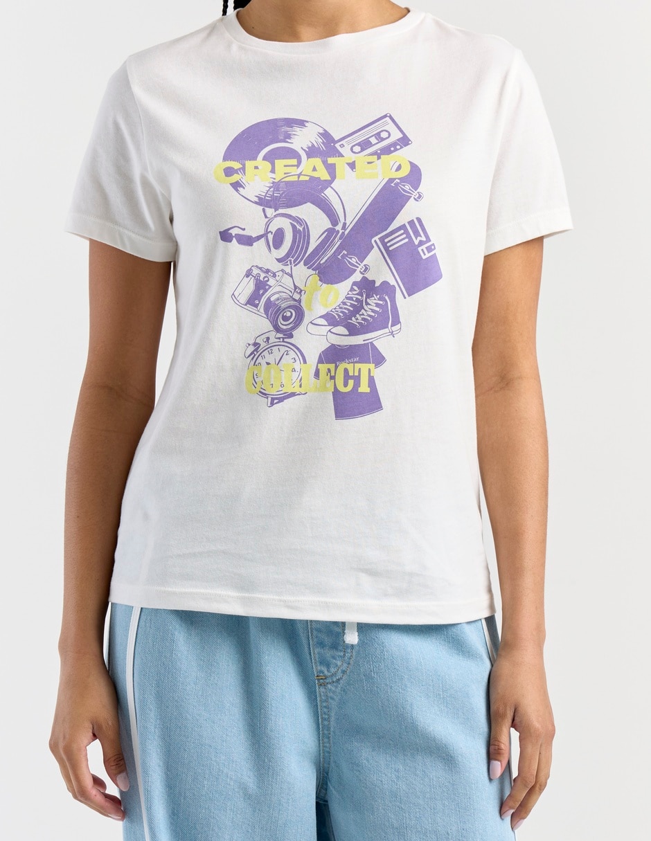 Playera manga corta cuello redondo para mujer 7
