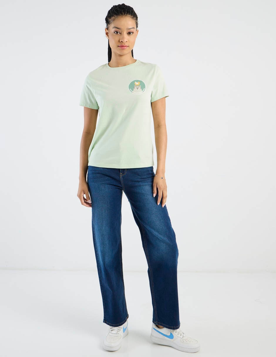 Playera manga corta cuello redondo mujer 4