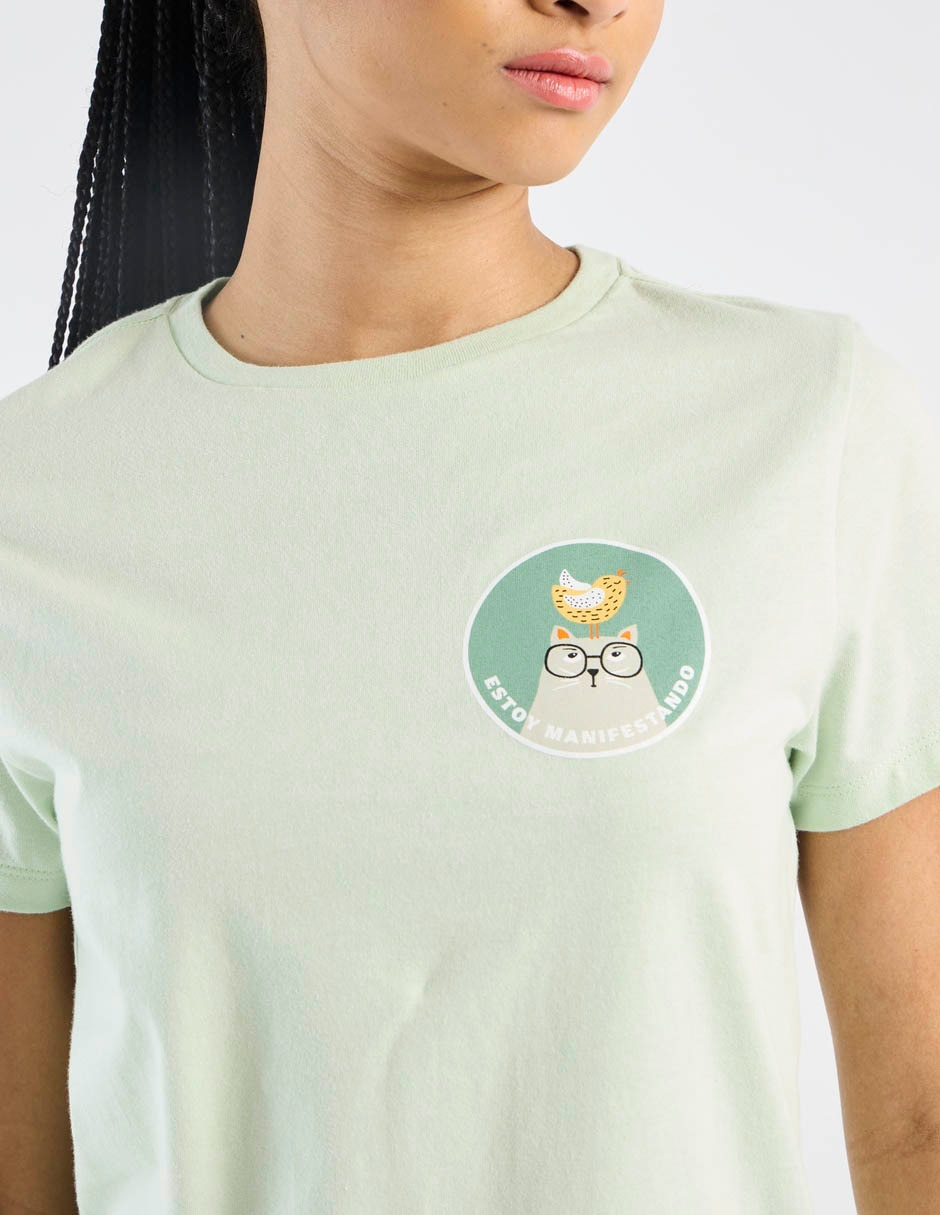 Playera manga corta cuello redondo mujer 3