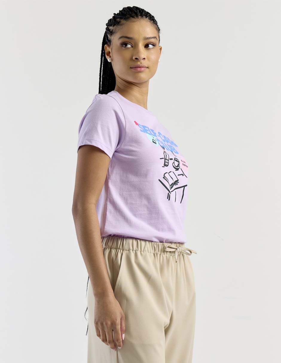 Playera manga corta cuello redondo mujer 6