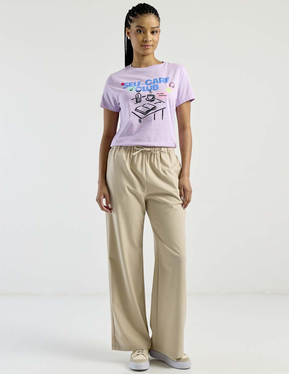 Playera manga corta cuello redondo mujer 5