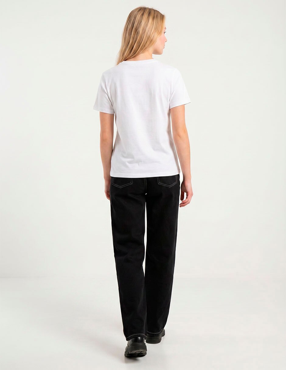 Playera manga corta Non Stop cuello redondo para mujer