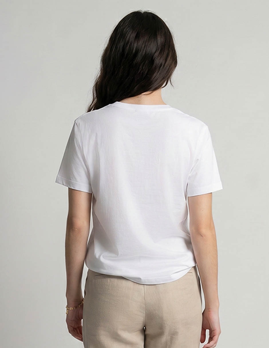 Playera manga corta Non Stop cuello redondo para mujer