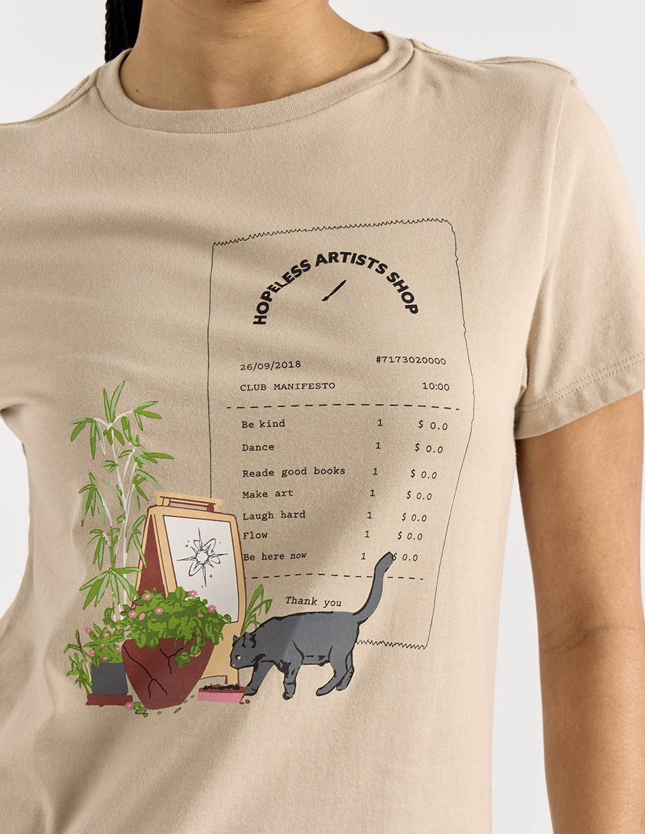 Playera manga corta Non Stop cuello redondo para mujer 4