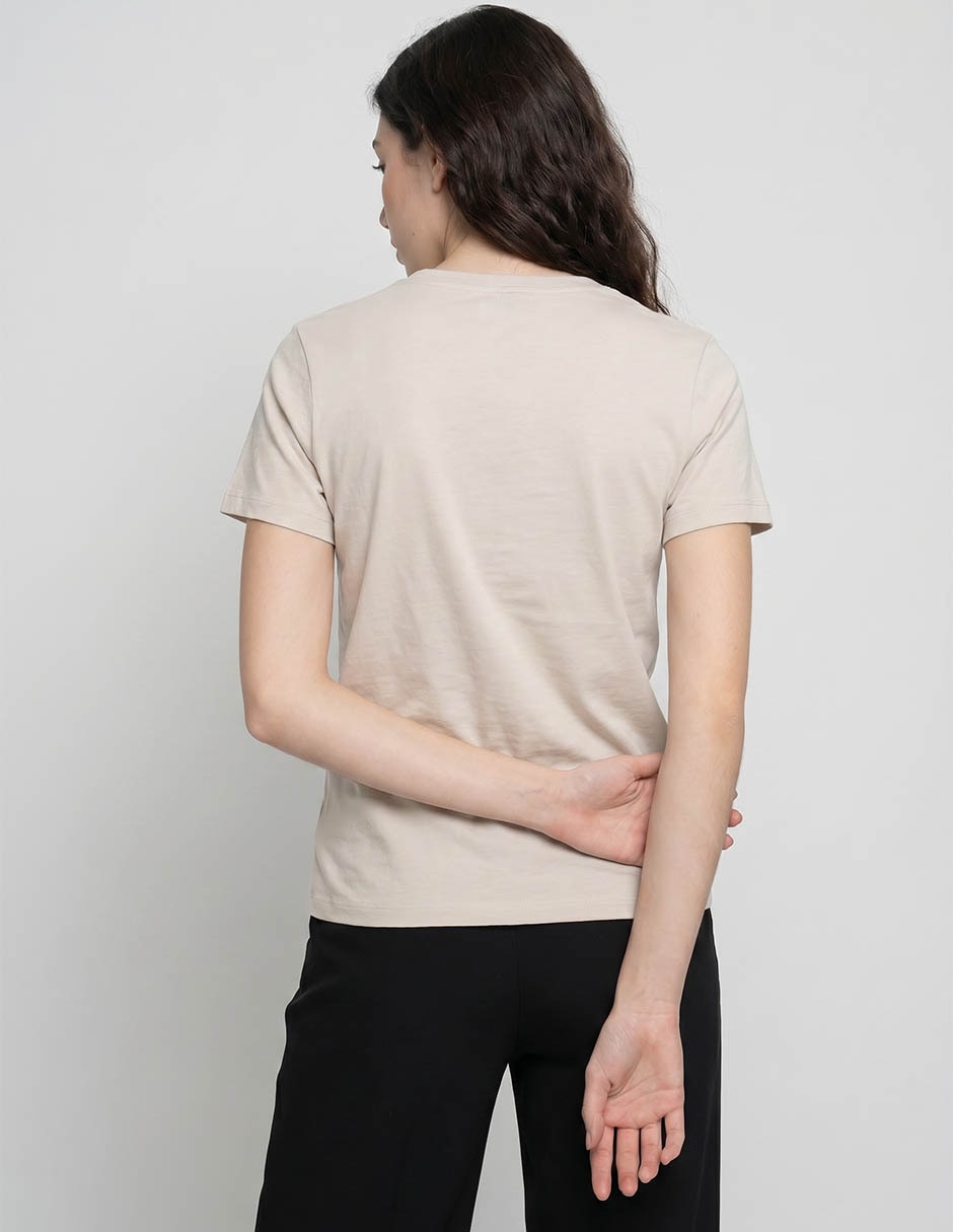 Playera manga corta cuello redondo para mujer 2