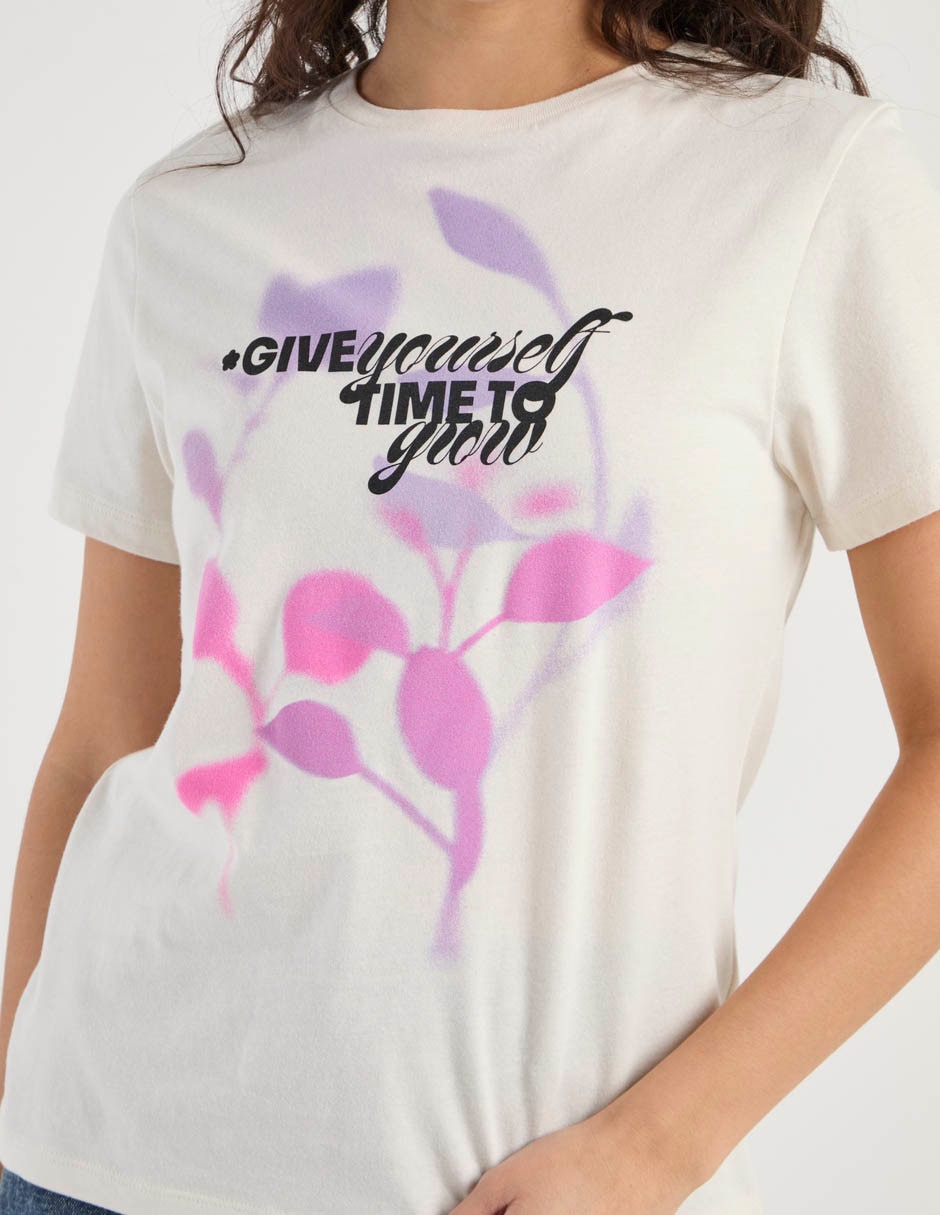 Playera manga corta cuello redondo para mujer 4