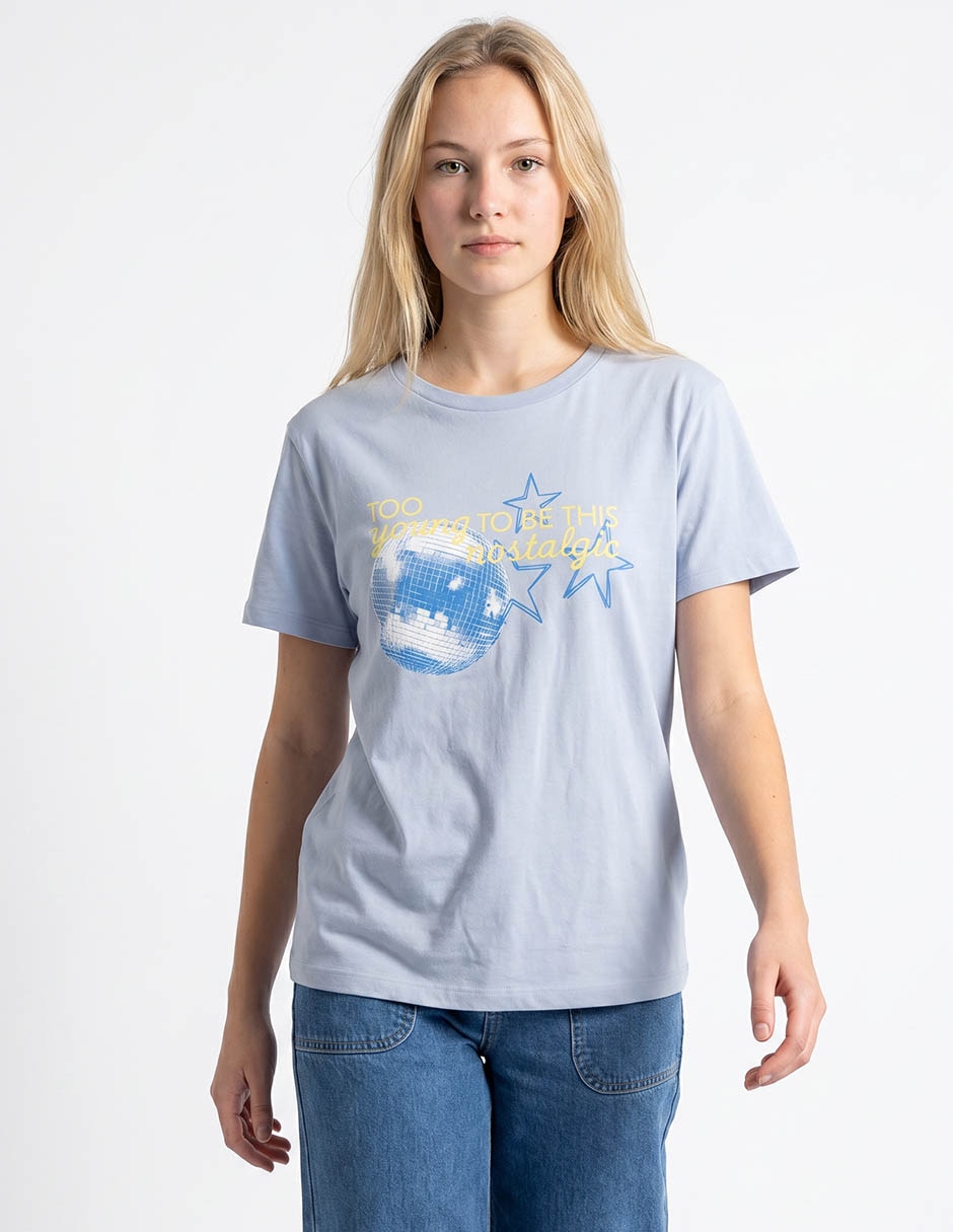 Playera manga corta Non Stop cuello redondo para mujer