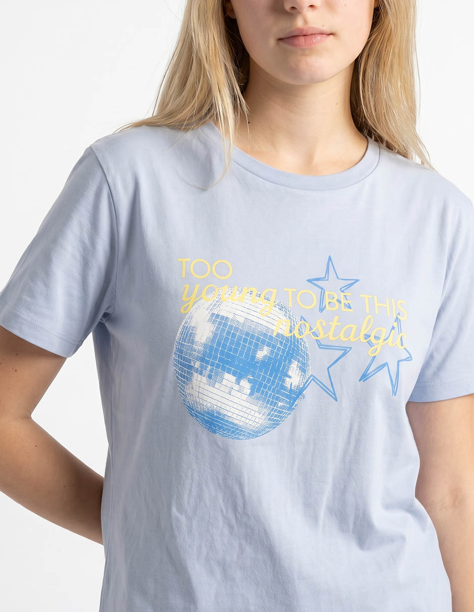 Playera manga corta Non Stop cuello redondo para mujer