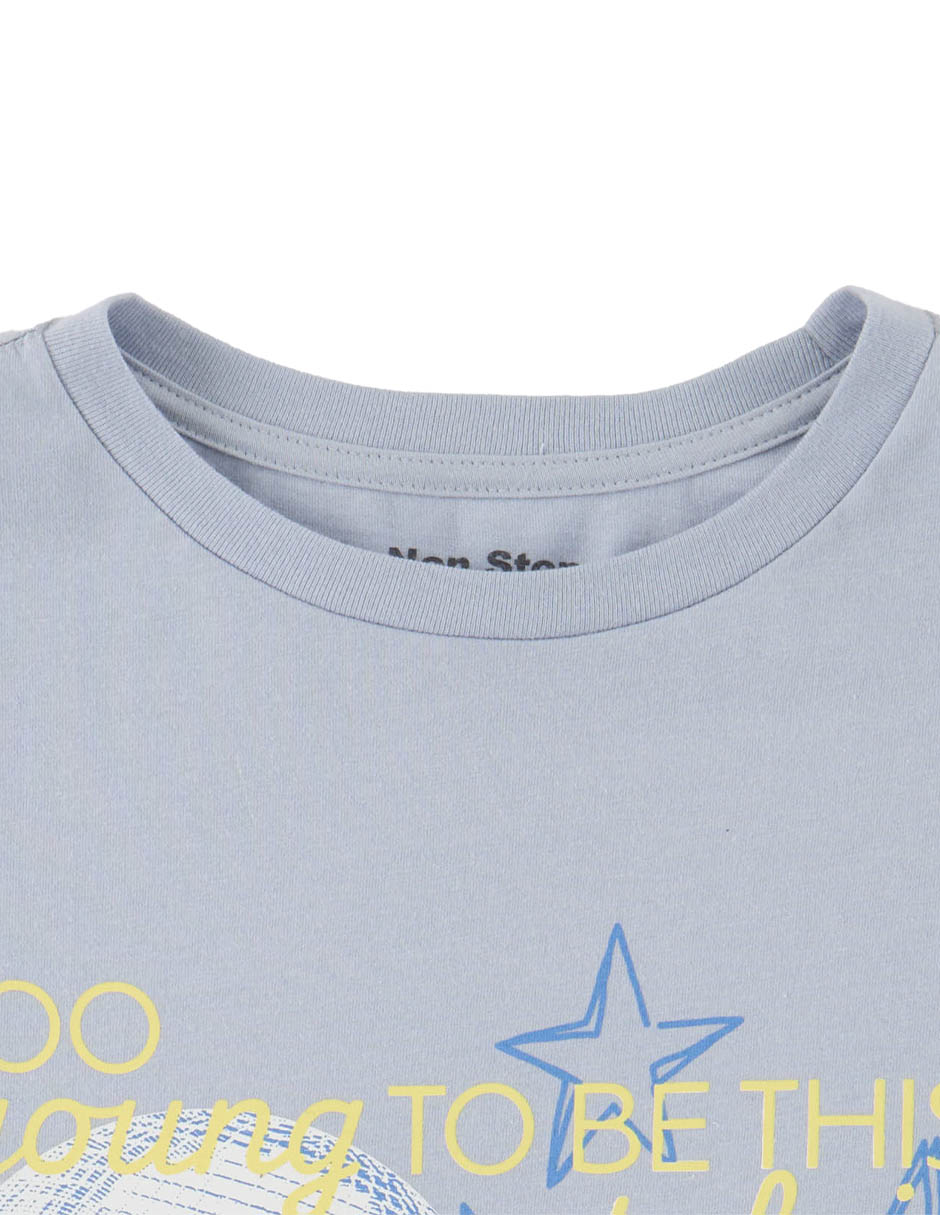 Playera manga corta Non Stop cuello redondo para mujer