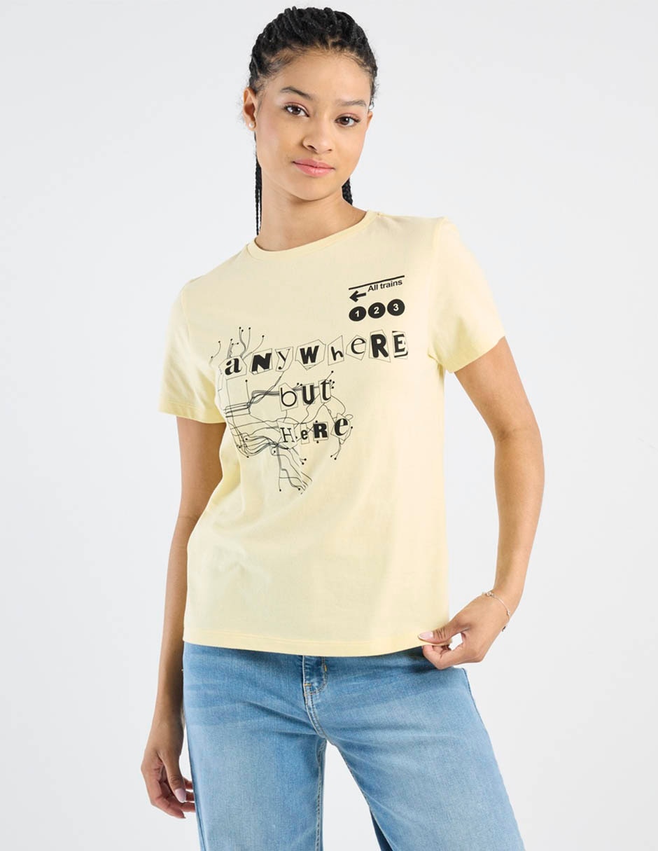 Playera manga corta cuello redondo mujer Playera manga corta cuello redondo mujer