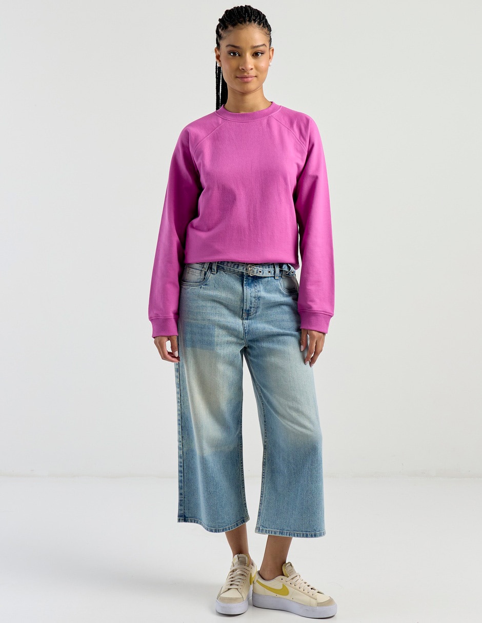 Jeans relaxed wide leg para mujer 1