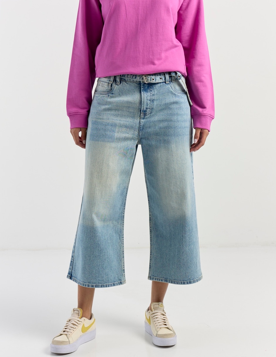 Jeans relaxed wide leg para mujer 7