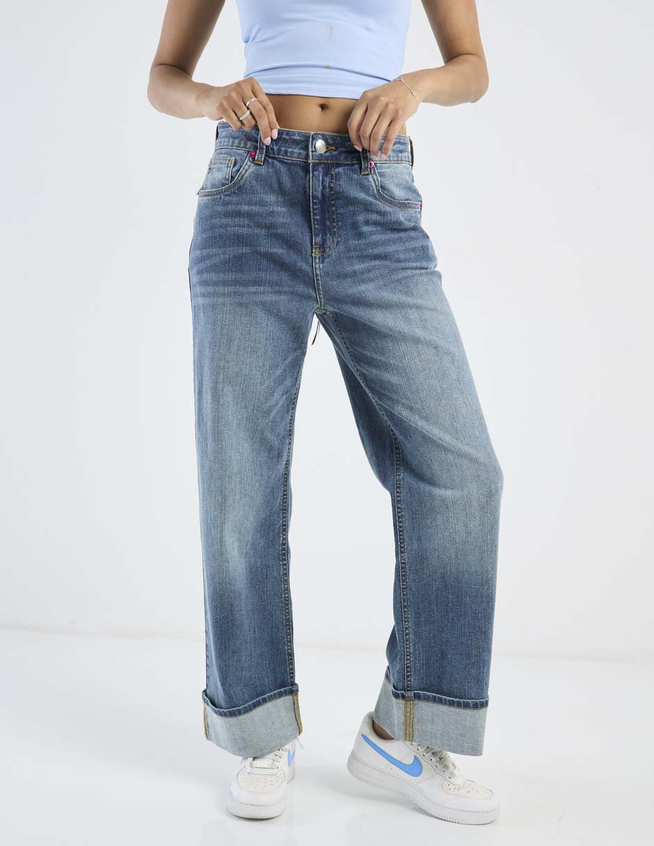 Jeans relaxed amplio a la cintura Non Stop para mujer