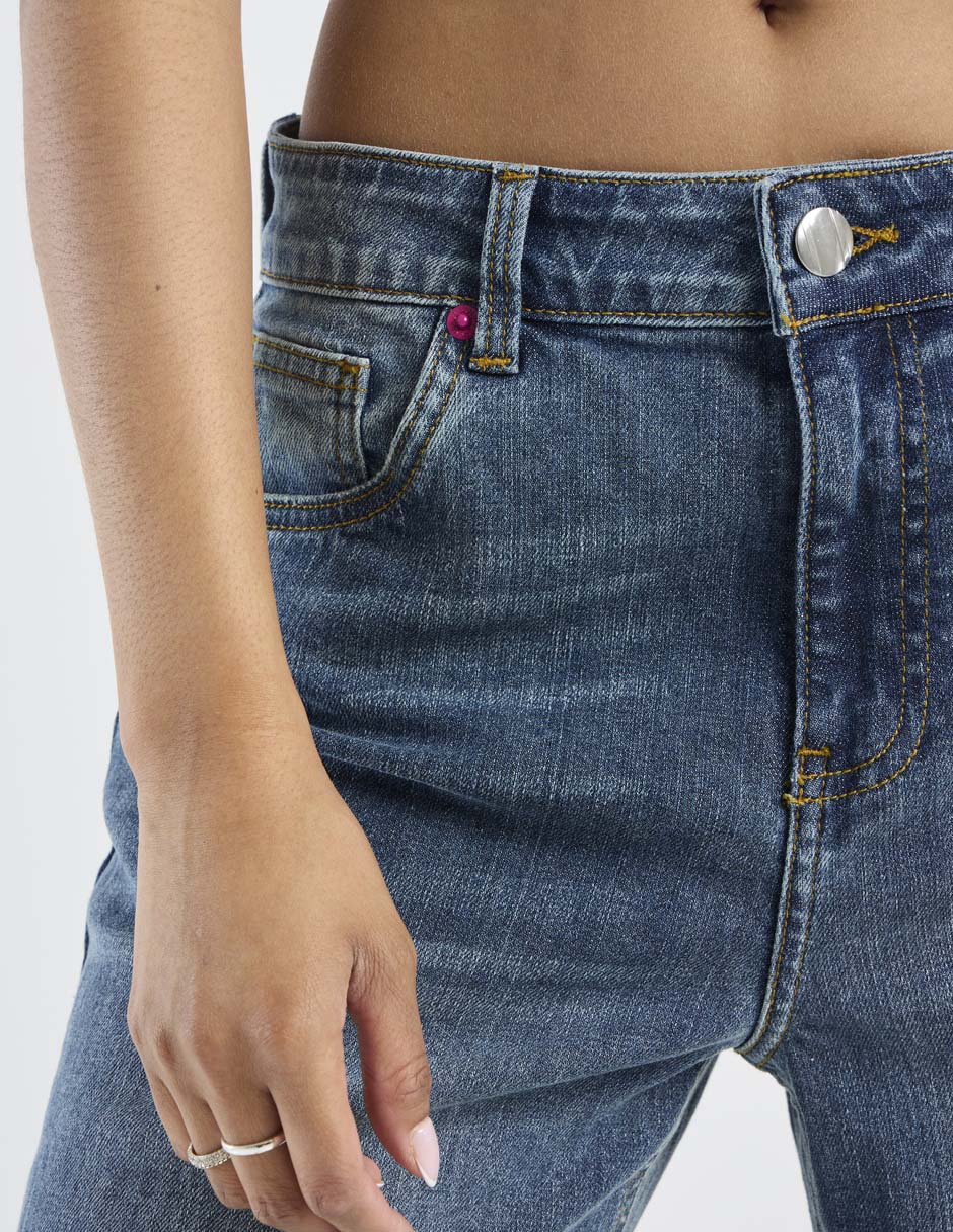 Jeans relaxed amplio a la cintura Non Stop para mujer