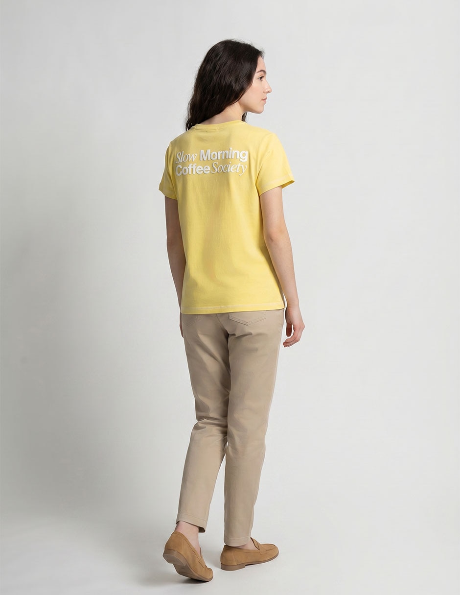 Playera manga corta Non Stop cuello redondo para mujer
