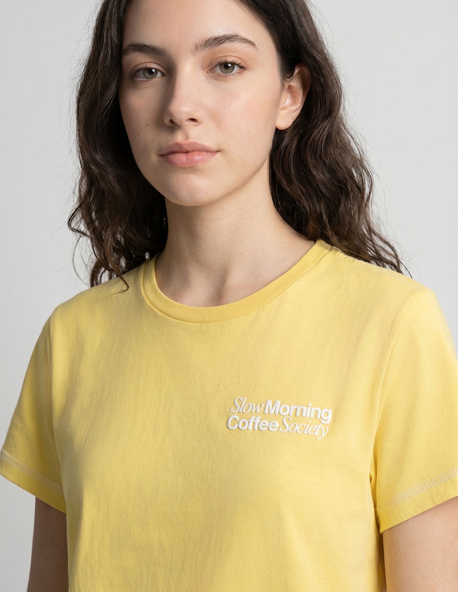 Playera manga corta Non Stop cuello redondo para mujer