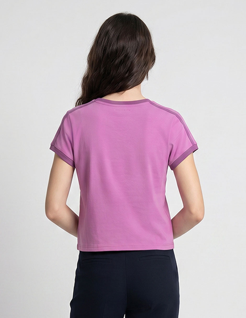Playera manga corta Non Stop cuello redondo para mujer