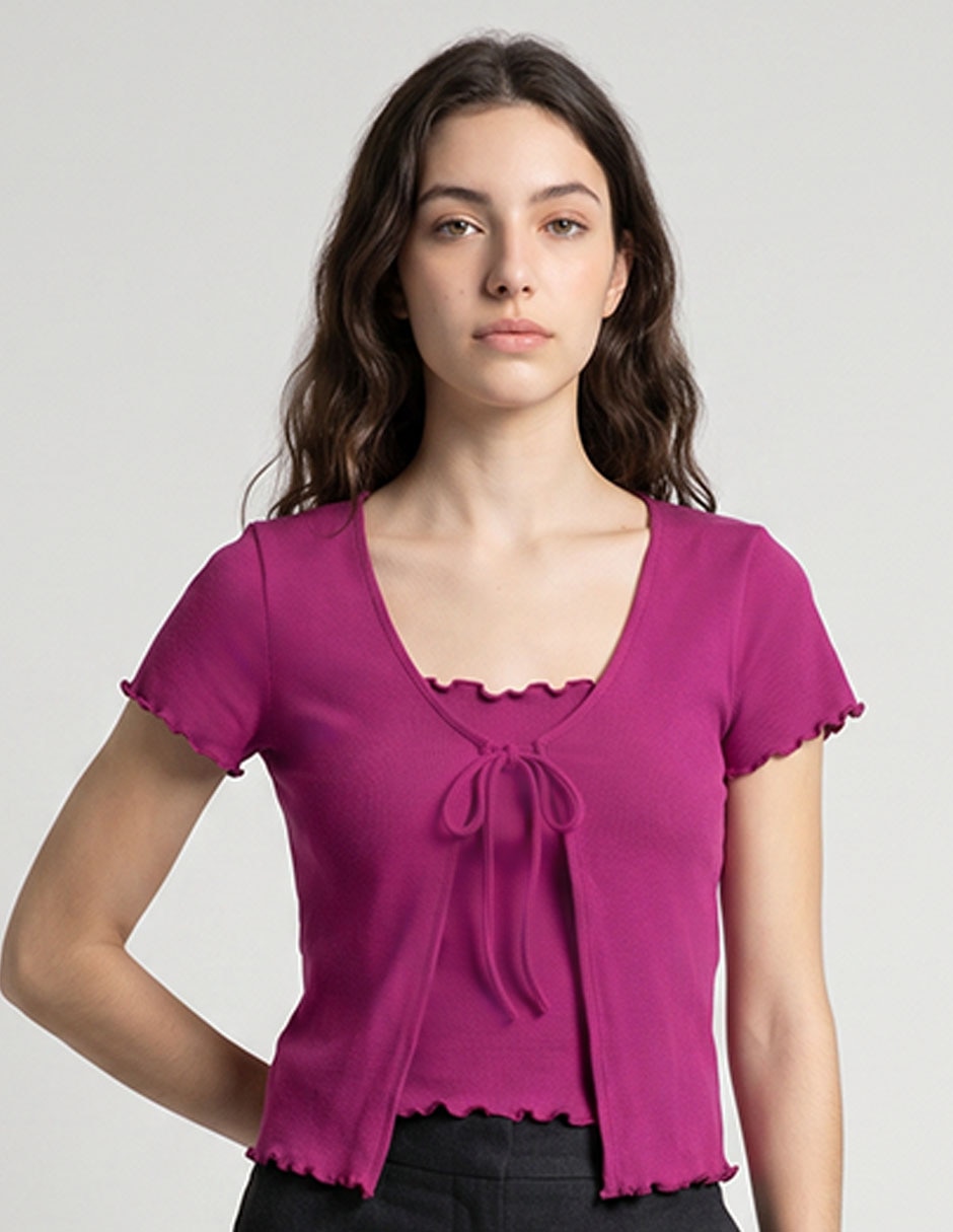 Blusa manga corta para mujer 1