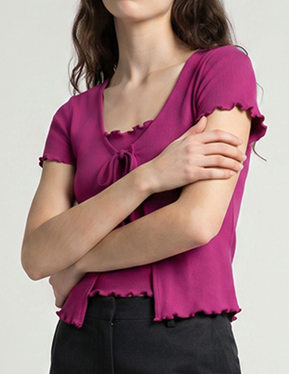 Blusa manga corta para mujer 3