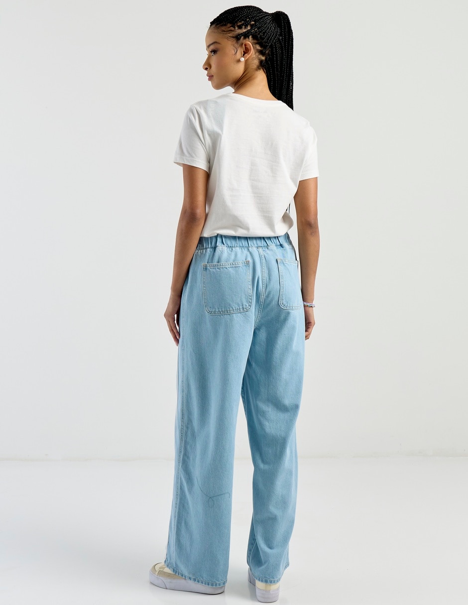 Jeans relaxed straight cintura para mujer 11