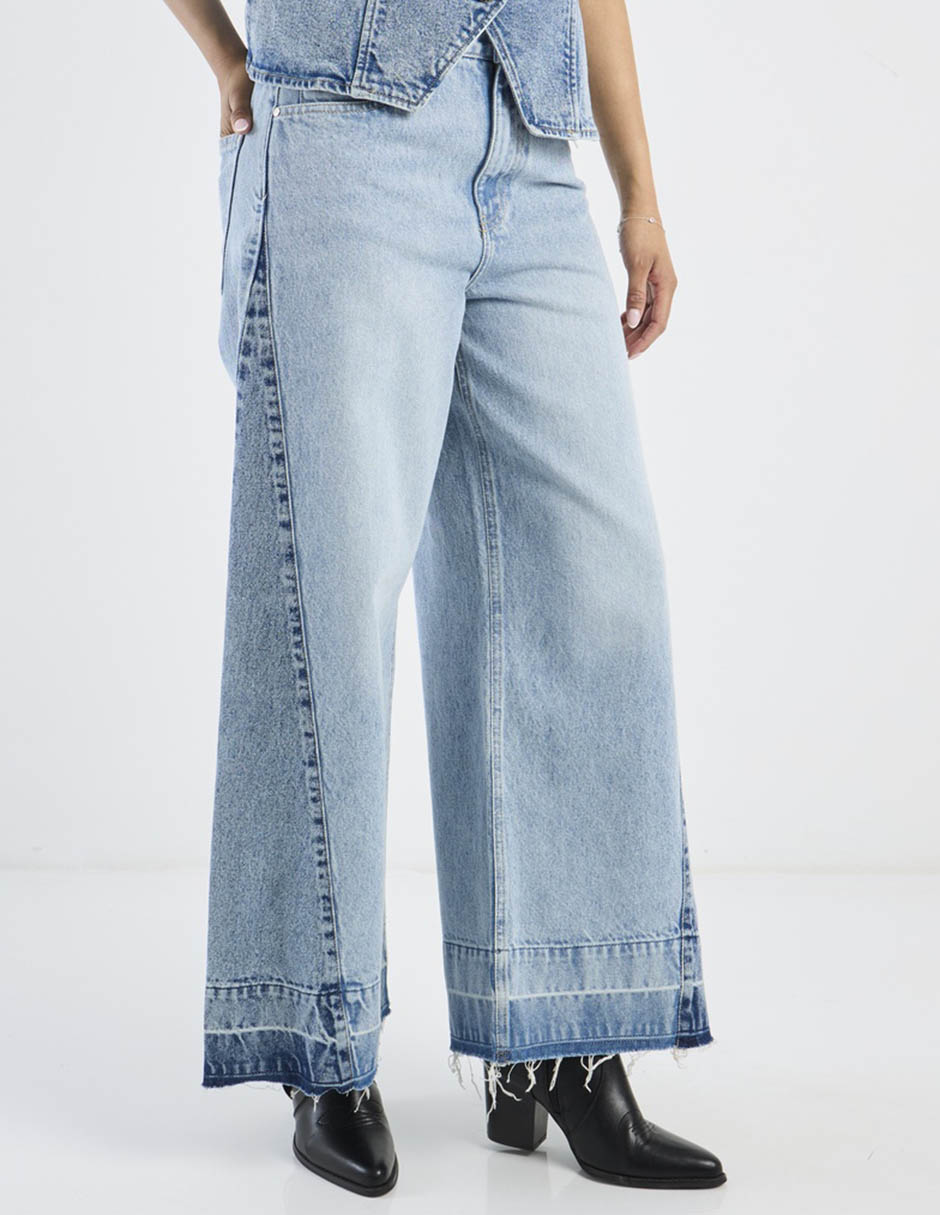 Jeans relaxed amplio a la cintura para mujer Jeans relaxed amplio a la cintura para mujer