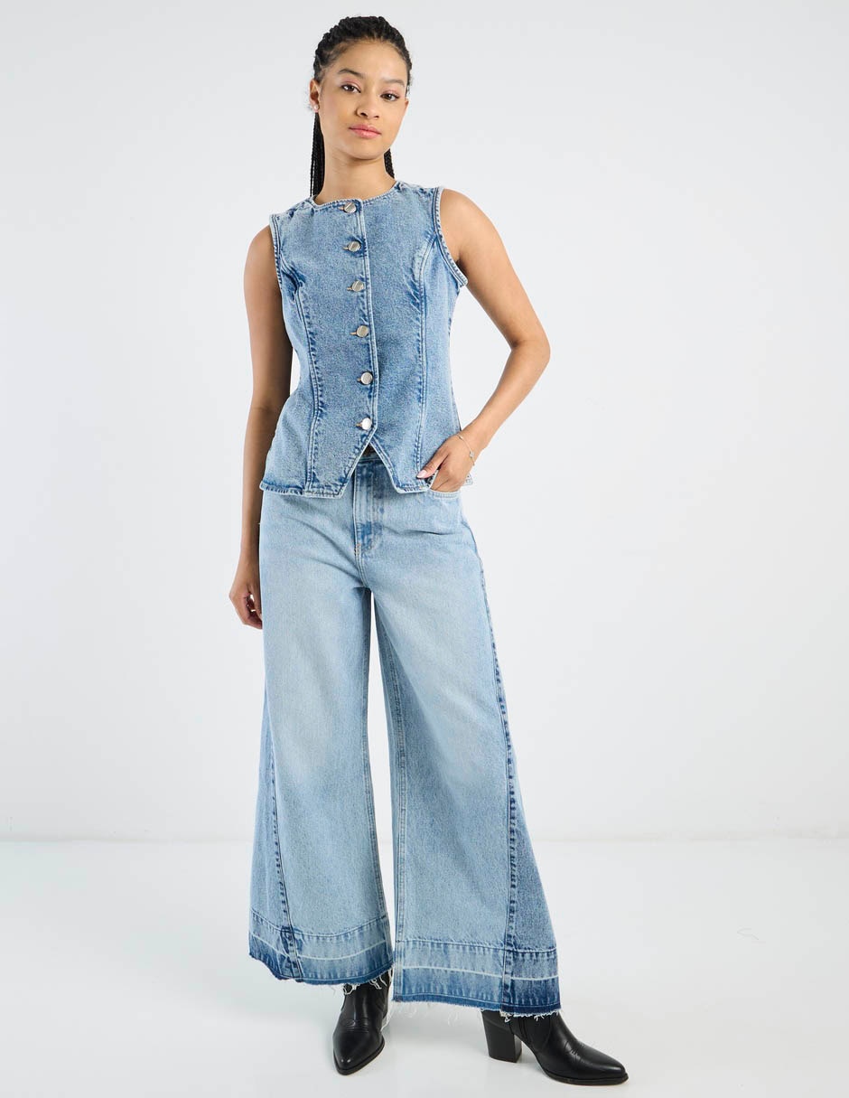 Jeans relaxed amplio a la cintura Non Stop para mujer