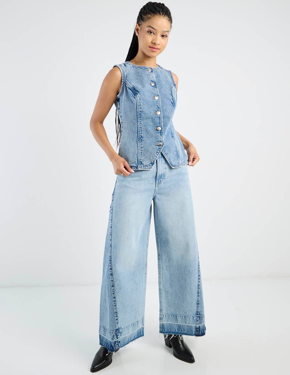 Jeans relaxed amplio a la cintura Non Stop para mujer