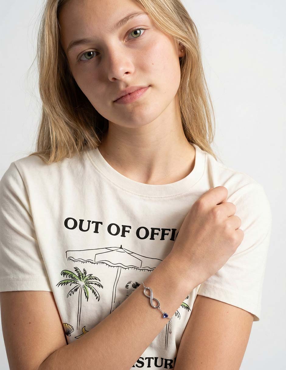 Playera manga corta Non Stop cuello redondo para mujer