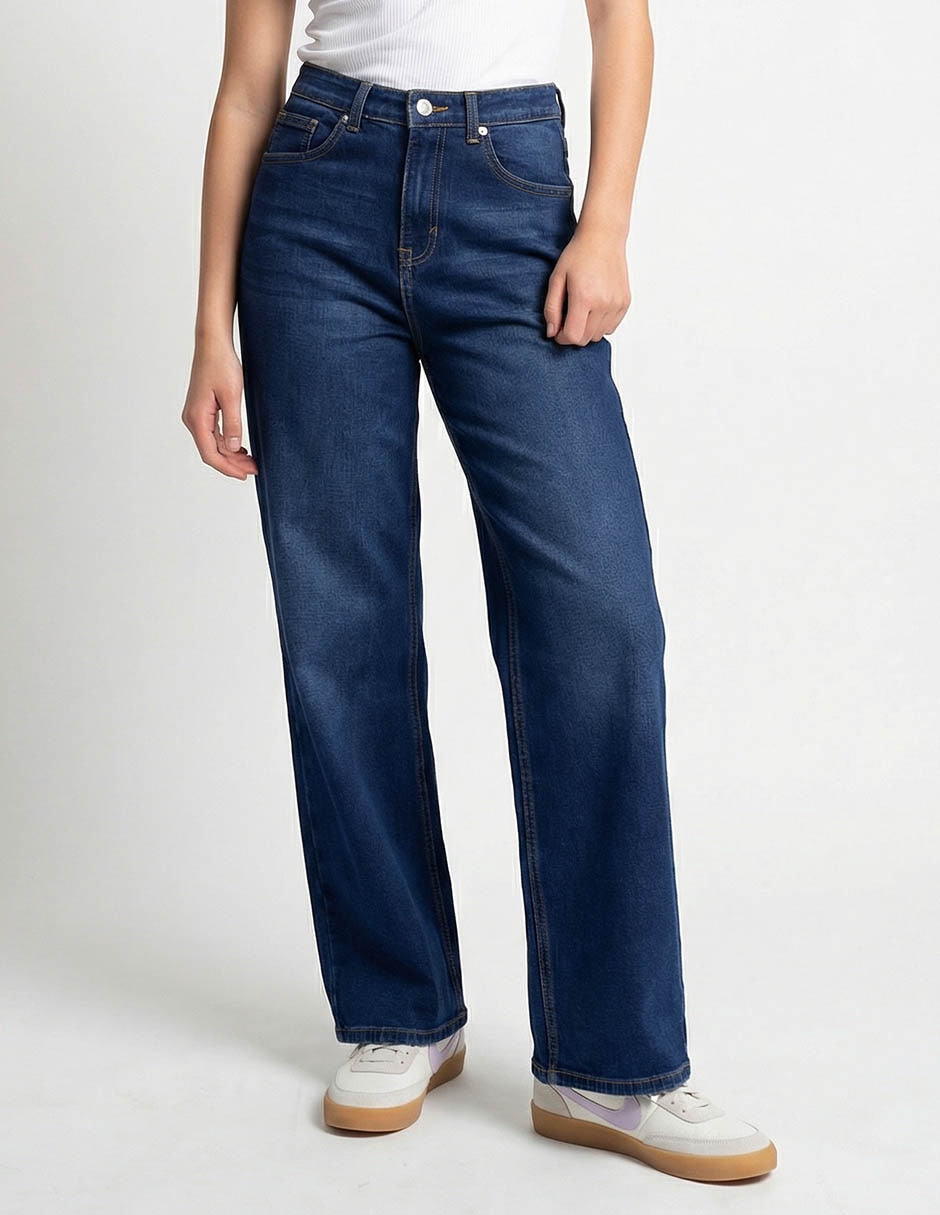 Jeans relaxed straight para mujer 1