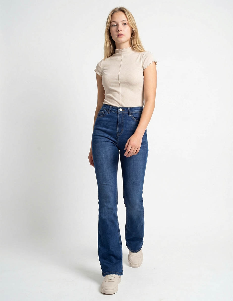 Jeans Non Stop flare con cinturón para mujer