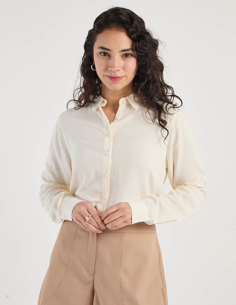 Blusa camisera manga larga para mujer Blusa camisera manga larga para mujer