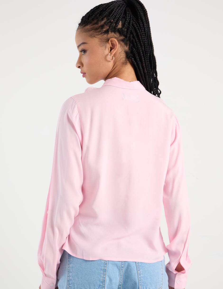 Blusa camisera Non Stop manga larga para mujer
