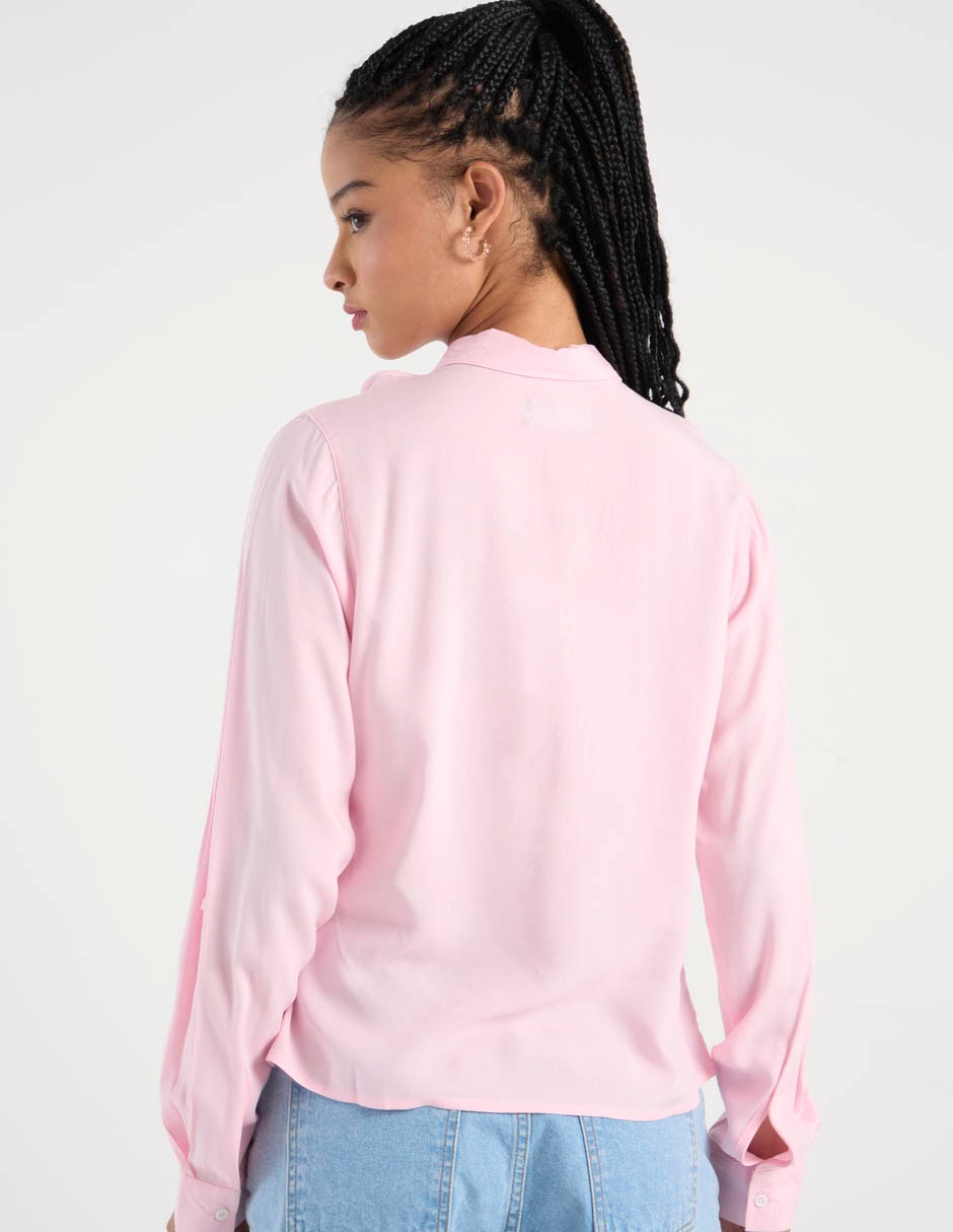 Blusa camisera Non Stop manga larga para mujer