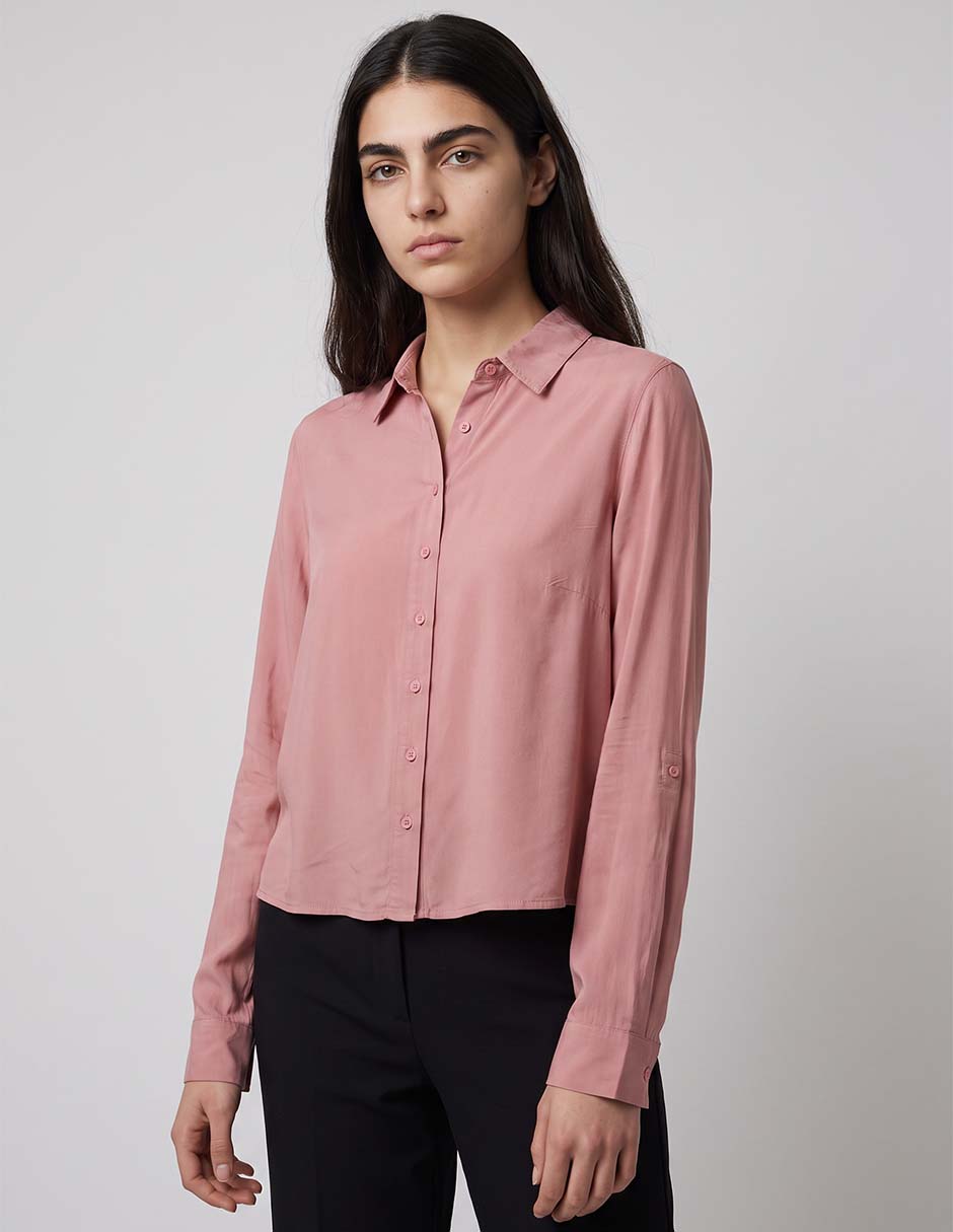 Blusa camisera manga larga para mujer Blusa camisera manga larga para mujer
