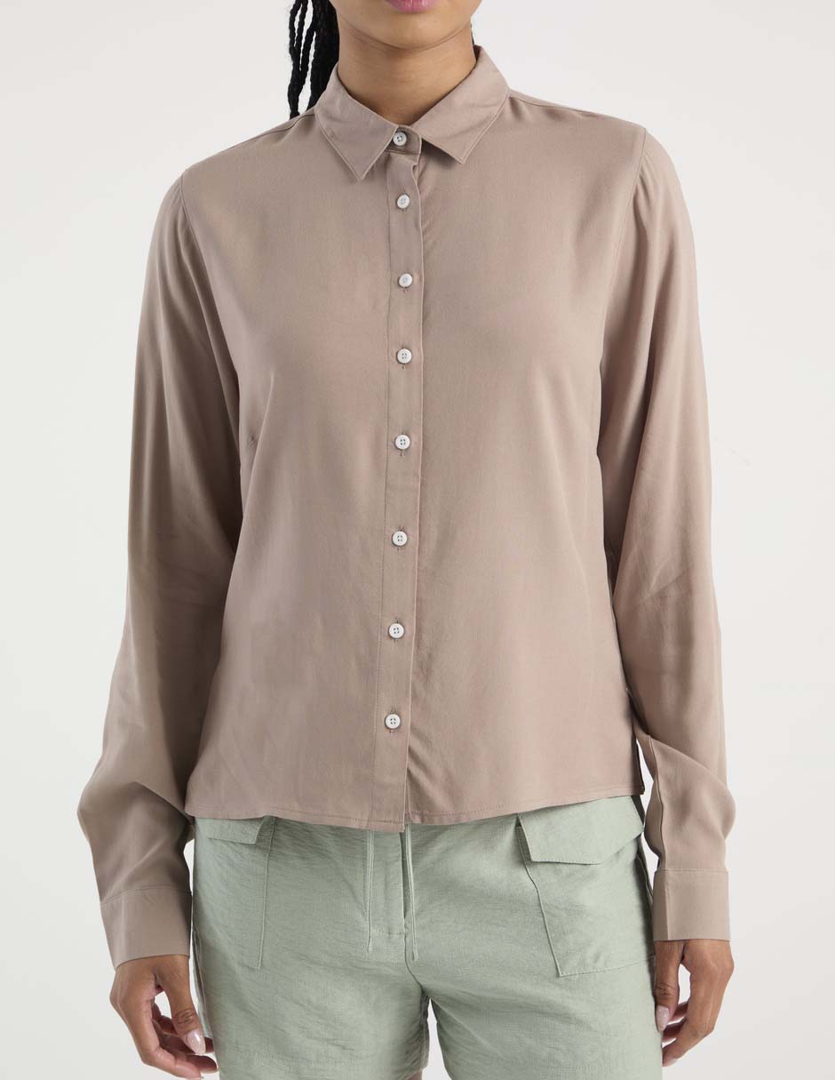 Blusa camisera manga larga para mujer 7
