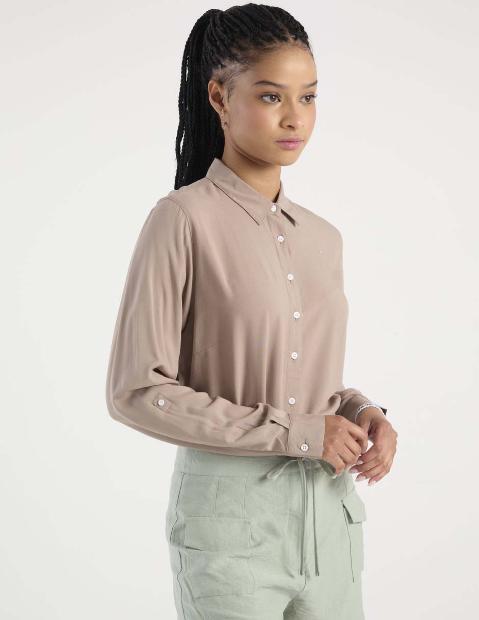 Blusa camisera manga larga para mujer Blusa camisera manga larga para mujer