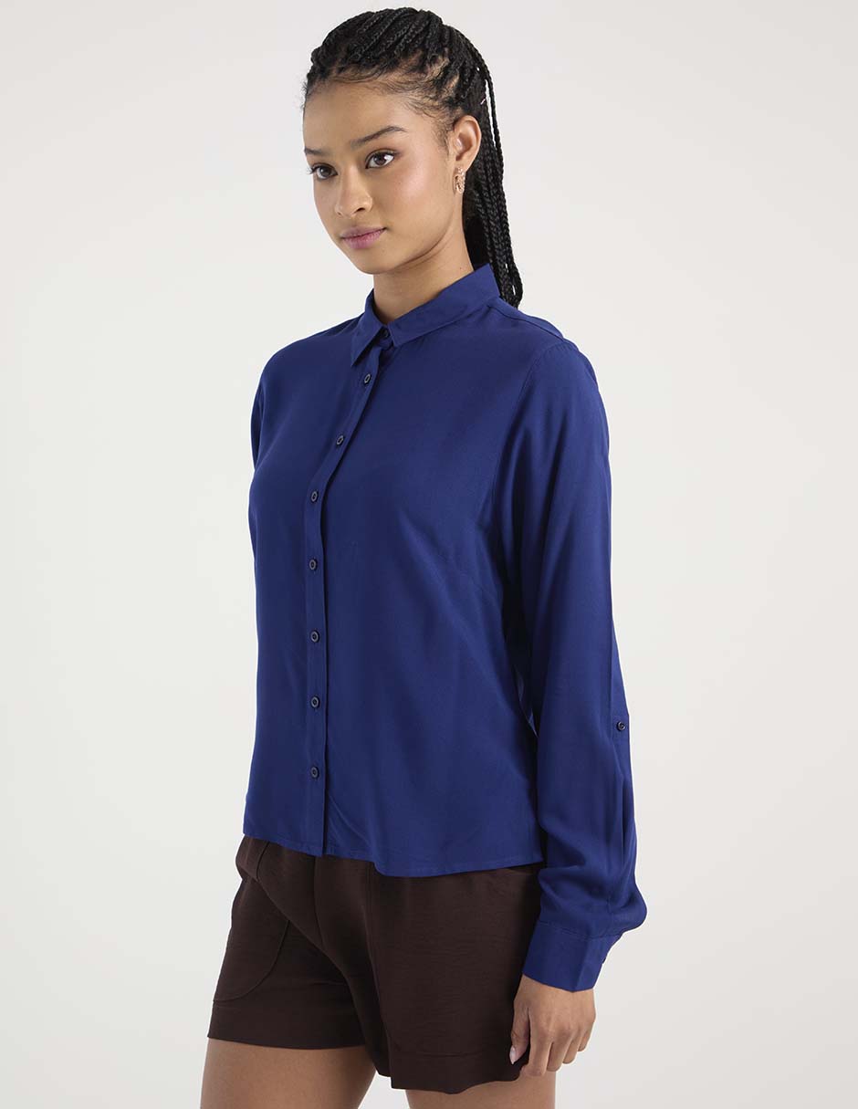 Blusa camisera manga larga para mujer Blusa camisera manga larga para mujer