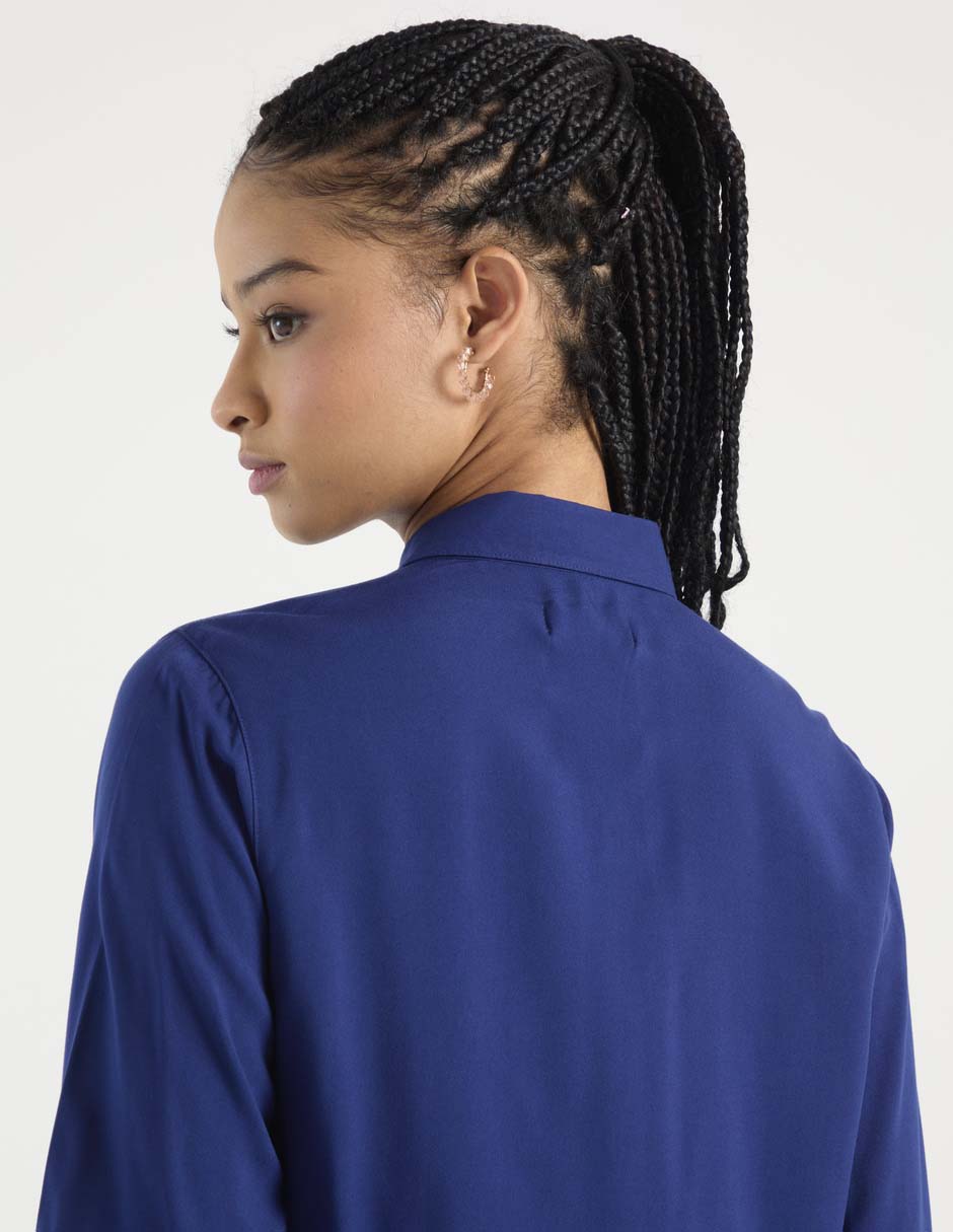 Blusa camisera manga larga para mujer 2
