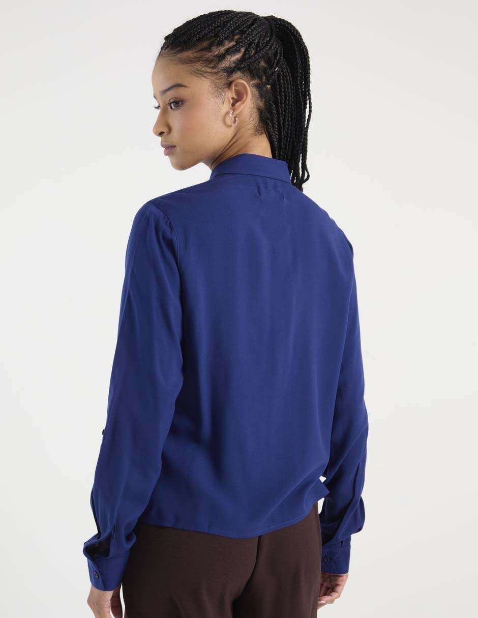 Blusa camisera manga larga para mujer 6