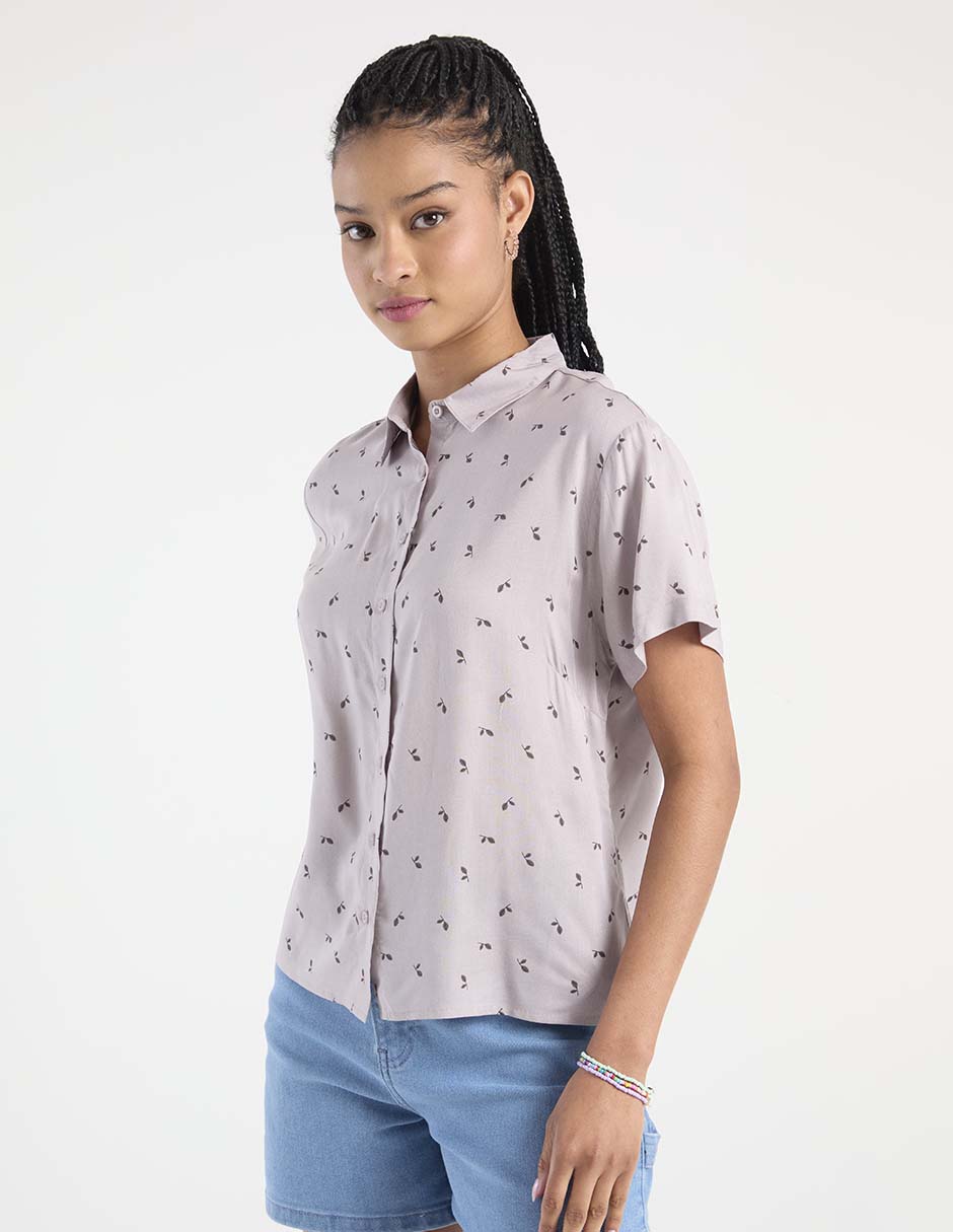 Blusa camisera Non Stop manga corta para mujer