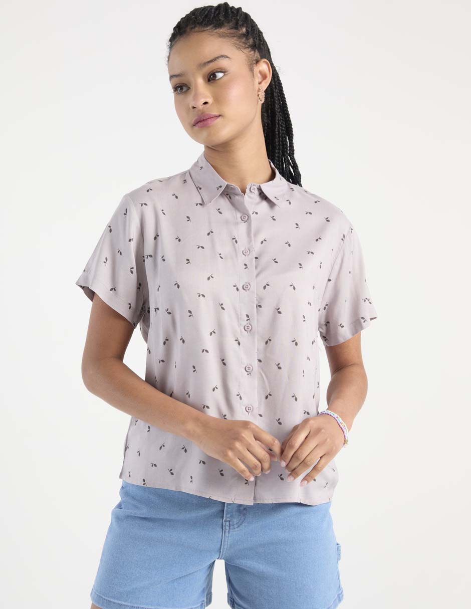 Blusa camisera Non Stop manga corta para mujer