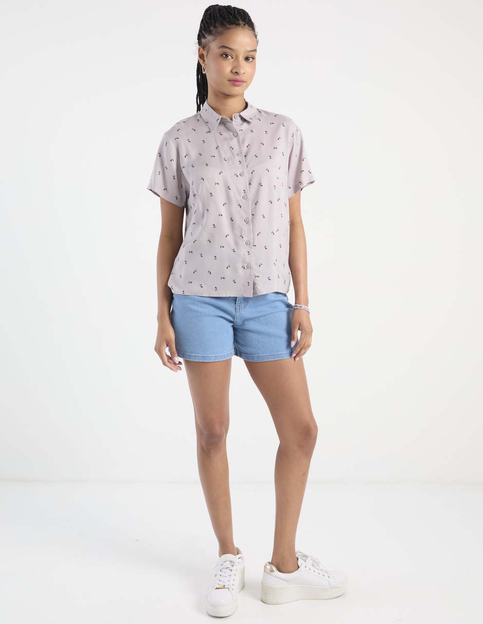 Blusa camisera Non Stop manga corta para mujer