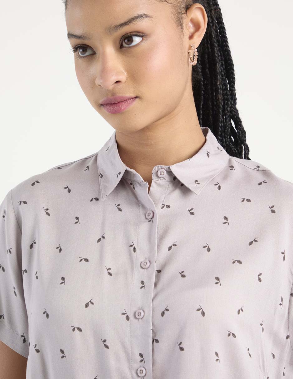 Blusa camisera Non Stop manga corta para mujer
