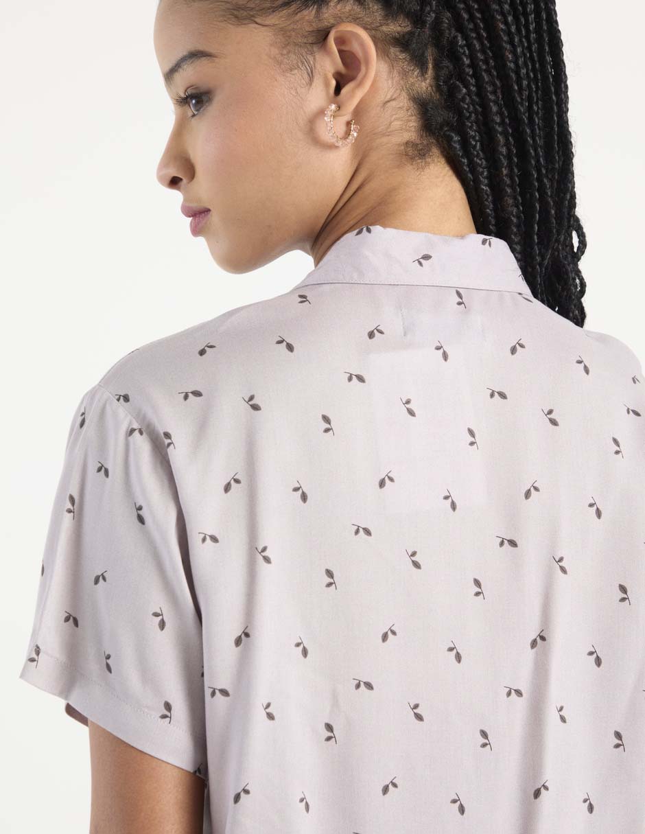 Blusa camisera Non Stop manga corta para mujer
