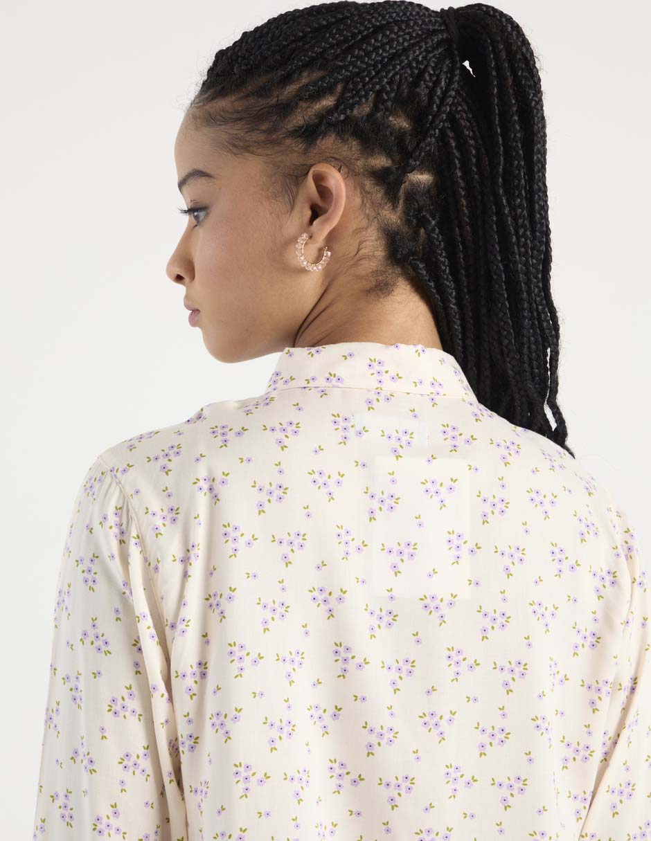 Blusa camisera Non Stop manga larga para mujer