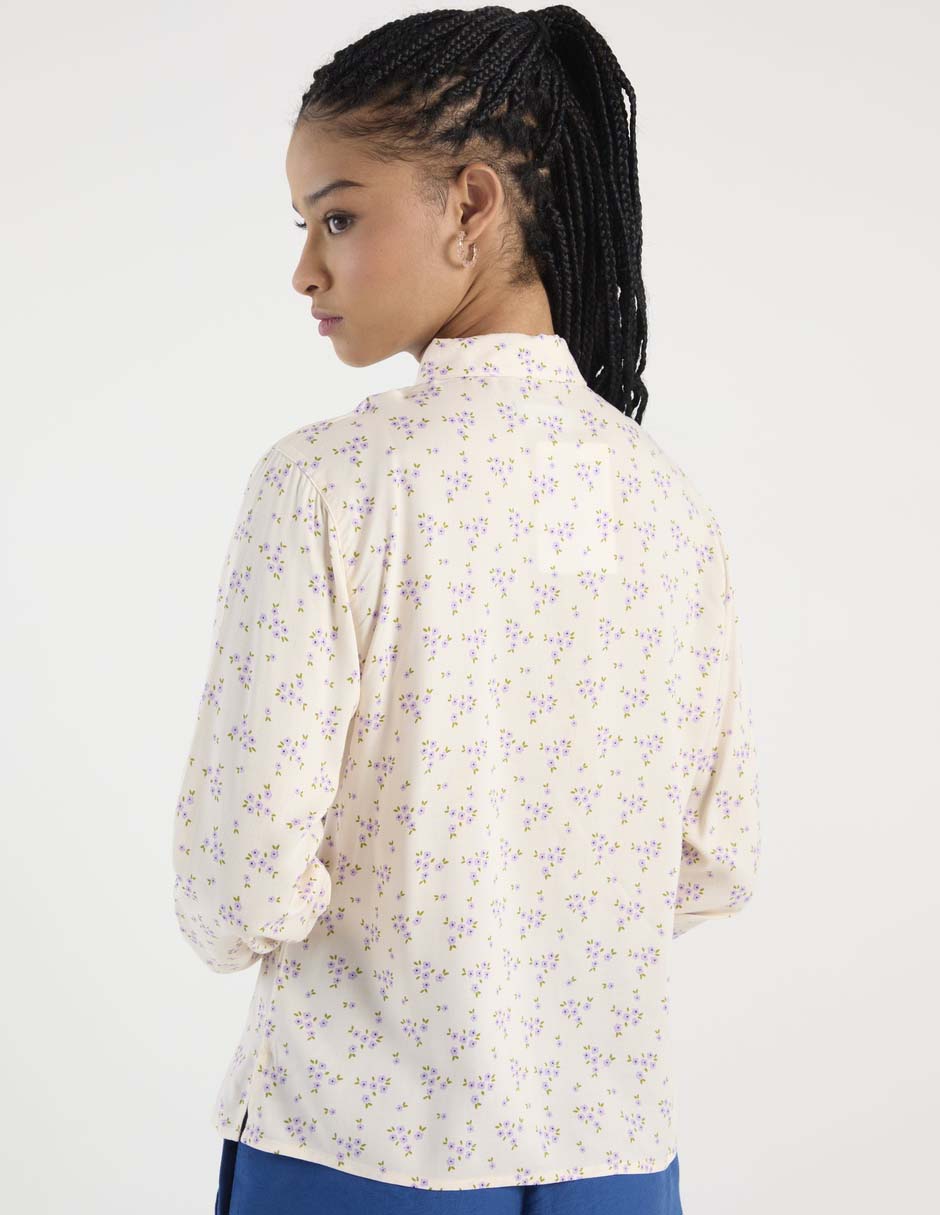 Blusa camisera Non Stop manga larga para mujer