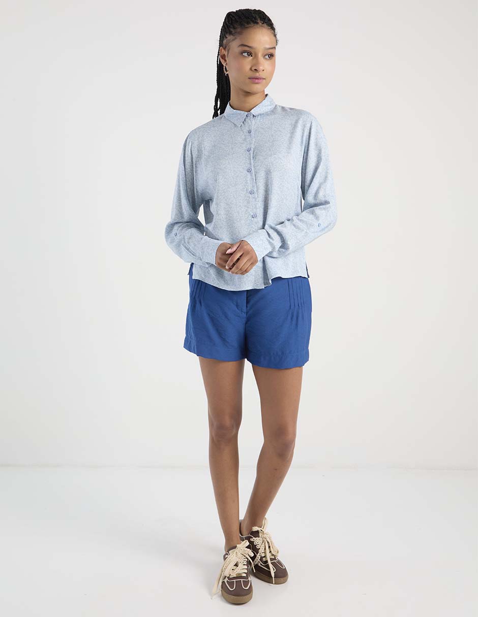 Blusa camisera Non Stop manga larga para mujer