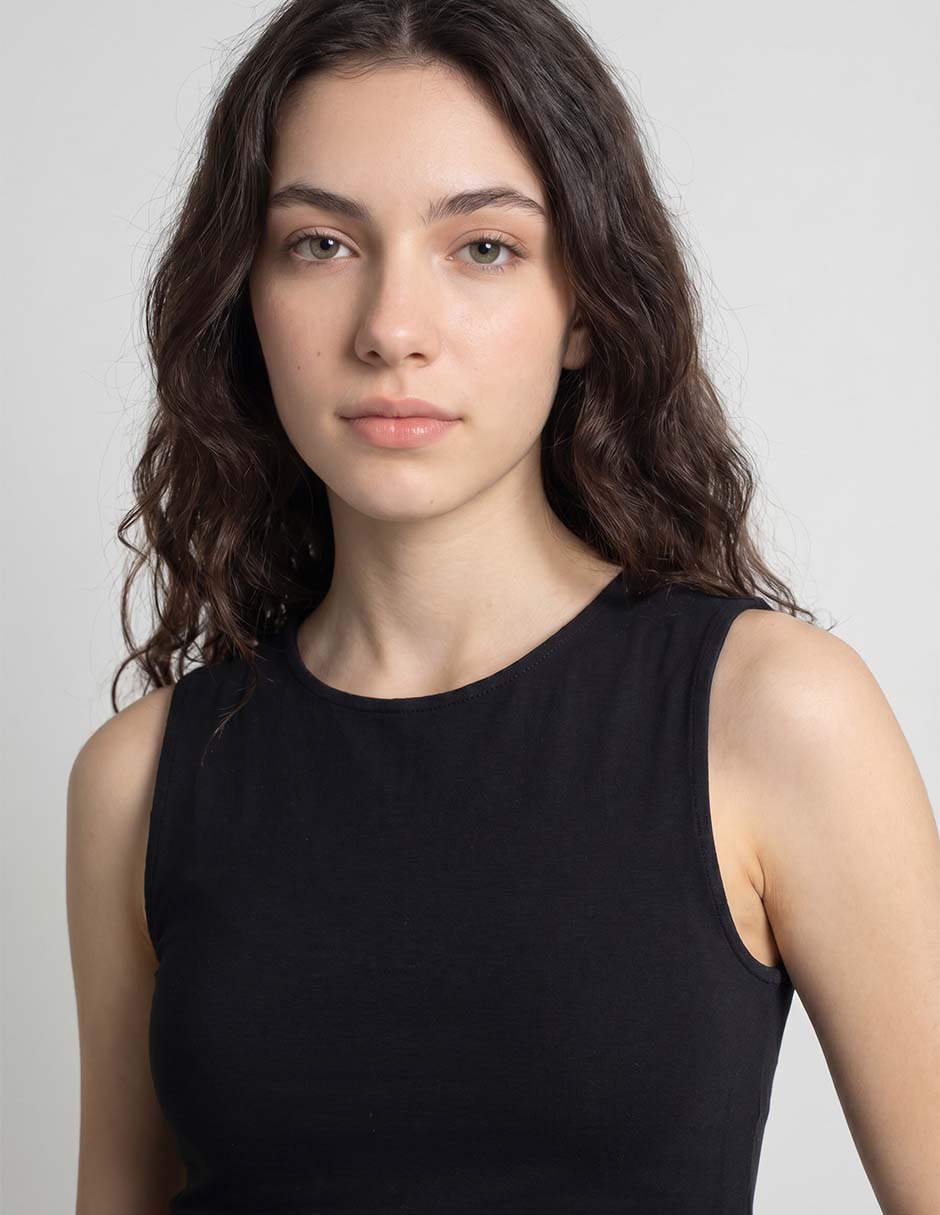 Top crop Non Stop cuello redondo para mujer