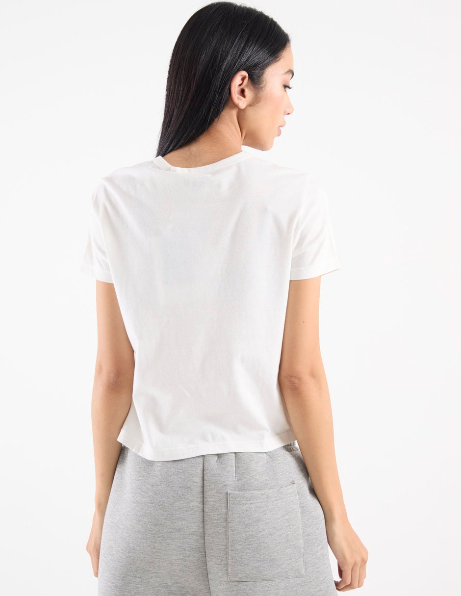 Playera manga corta cuello redondo para mujer 3