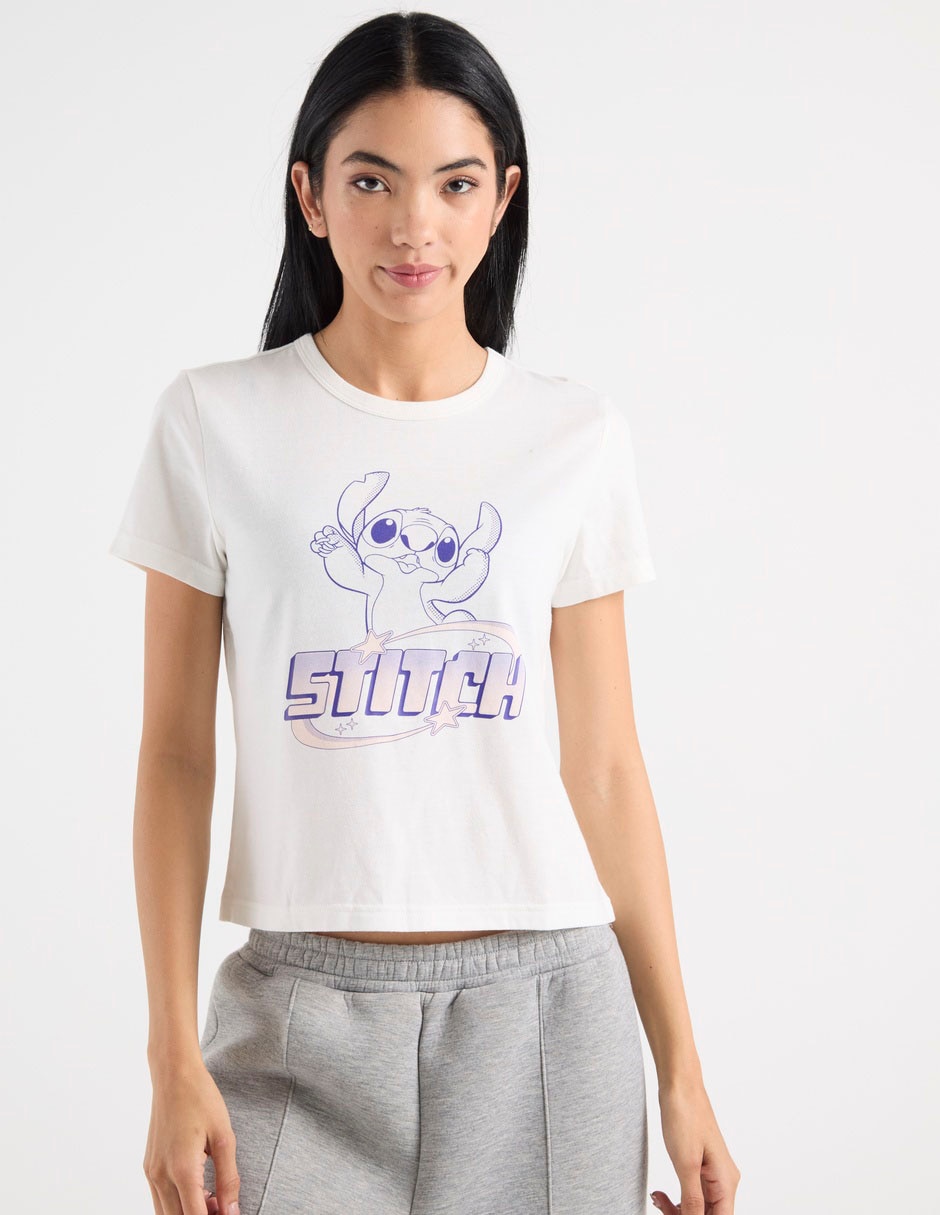 Playera manga corta cuello redondo para mujer Playera manga corta cuello redondo para mujer